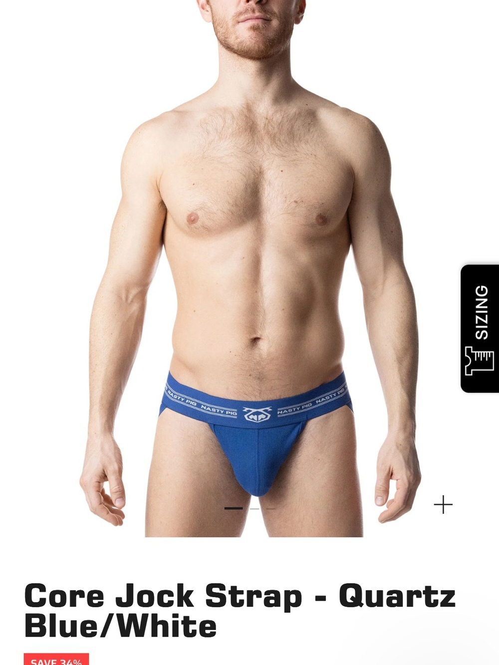 NWT Nasty Pig Blue Boxer cote jockwith White Logo Waistband - Picture 3 of 4